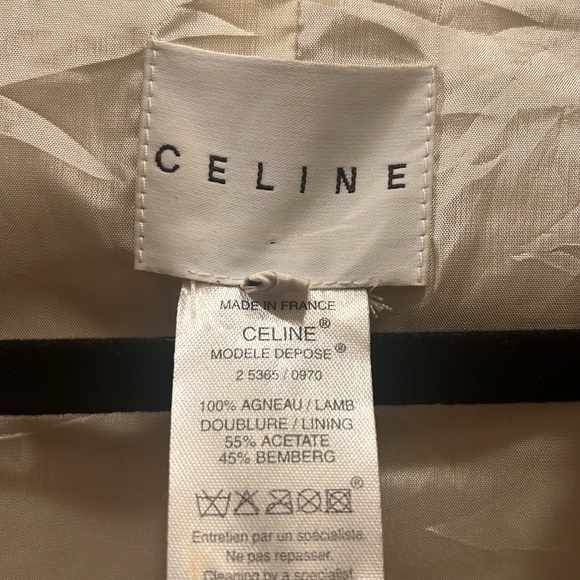 CELINE 100% Lambskin Women’s Jacket size 44. Made in France. Perfect condition. - Picture 4 of 17